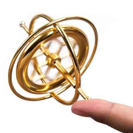 Metallisk Anti-Gravitas Gyroskop Balanse Leke (Gull) Ergonomisk Designet Gyro, Fingertupp Avspenningsleke, Lett Fantasifull Skole