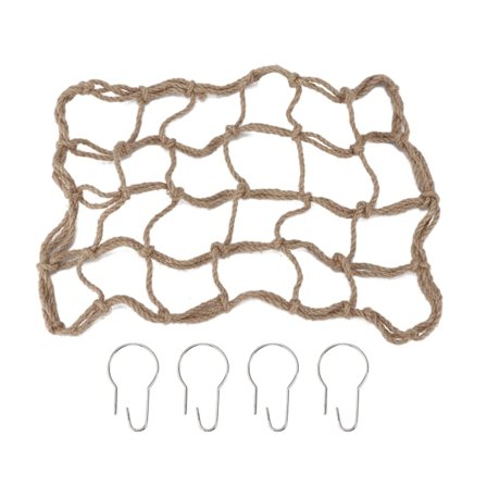 Fugle klatrenet Hamptov, vævet klatrenet med 4 hængende cirkler til papegøjer og hamstere