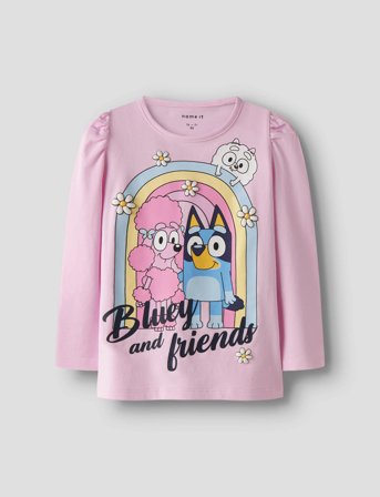 name it Nmfjessie Bluey Ls Top Box Noos Sky - Pink - 92