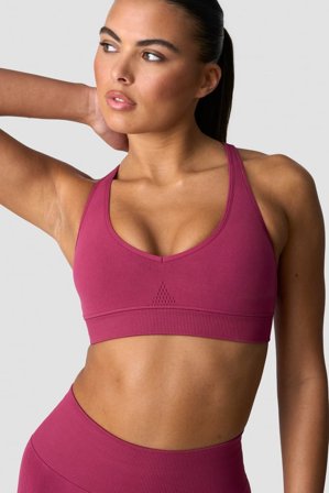 ICANIWILL - Force Warpknit V-neck Sports Bra Magenta Rose - Sport-BH - Damen - ICIW