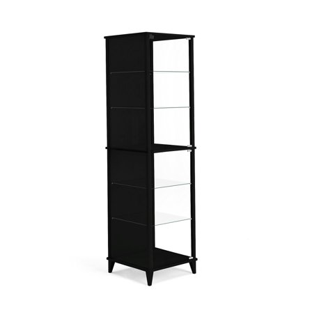 Glasvitrine, bodenstehend, 1840x500x500 mm, schwarz