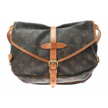 Louis Vuitton Vintage, Pre-owned Saumur 30 Monogram Messenger Bag Bruin, Dames, Maat:ONE Size