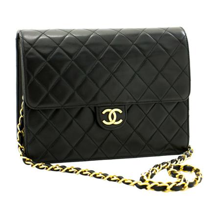 Chanel Vintage, Pre-owned Timeless Zwart, Dames, Maat:ONE Size,leer