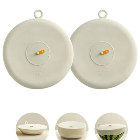 2 stk. silikonlokk, 18 cm silikonlokk, universelt lokk for å holde maten frisk, silikonlokk, matforsegling, yoghurt, tallerken, kopp, bolle, gryte (