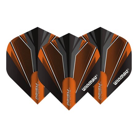 Winmau Prism Alpha Black & Orange Dart Flights | Winmau.com