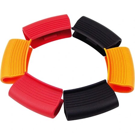 {xj}6 stk Silikon Assist Håndtaksholder, Gryteholder Beskyttelse, Sklisikker