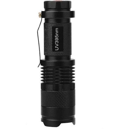 UV Lommelykt Dobbel LED 365nm 395nm for Kjæledyrflekker Usynlig Blekk Sikkerhetskoder Bærbar