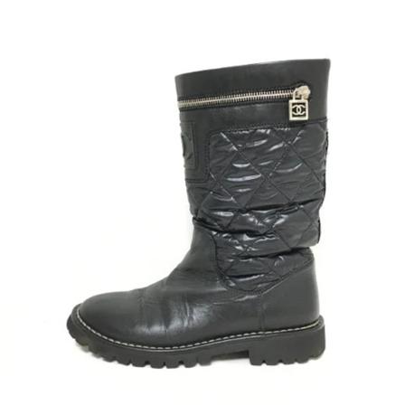 Chanel Vintage Pre-owned nylon stvler Sort, Dame Vintage Sko, Størrelse: 36 EU
