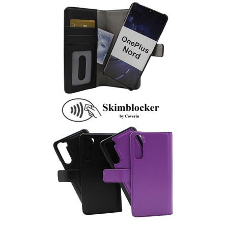 Skimblocker Magnet Wallet Oneplus Nord (svart) Lila