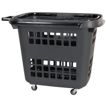 HANDLEKURV PÅ HJUL M.GRÅ 80L