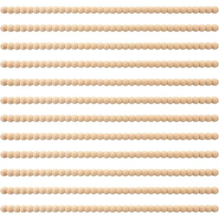 12 kpl Koristeellisia Helminauhoja Puuta 40 cm Käsittelemätön 3D Koristehelmi Puulista Yhteensopiva Koti Seinä Kaappi Hylly Ikkuna Ovi (14 mm)