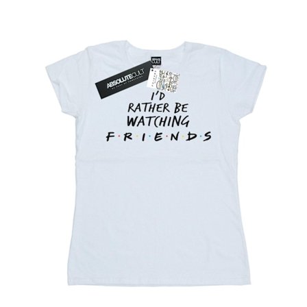 Friends Dam/Damer Hellre Vara Tittar Bomull T-Shirt S Vit