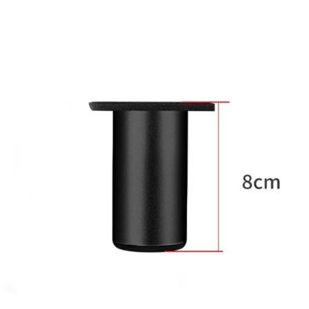 4kpl/ set Metallijalat Huonekalun jalat MUSTA 8cm Black 8cm