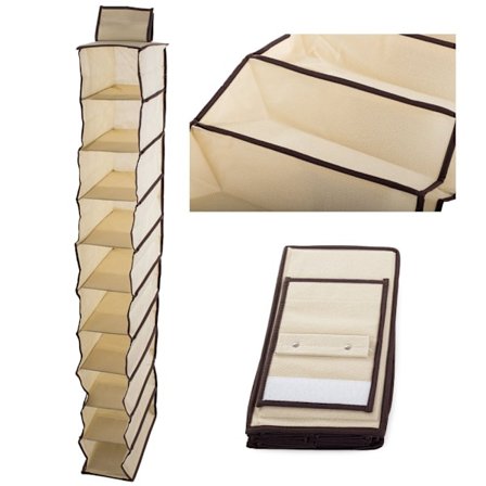 Hængende Opbevaring - 10 Hylder - Opbevaring til tøj & sko