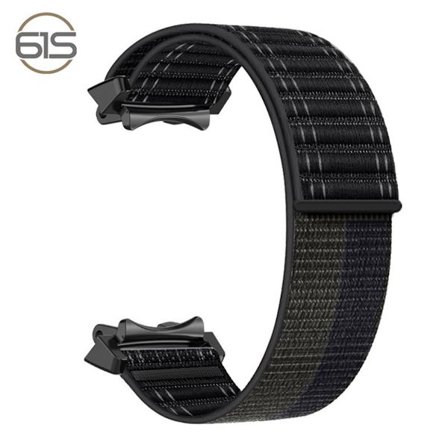 Nylon vævet udskiftningsrem kompatibel med Amazfit T-Rex3 – åndbar, elastisk, justerbar pasform Black