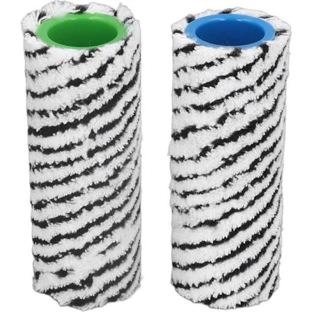 Todelt sett - Børste for rengjøring av harde gulv - Mikrofiber - Rullebørste