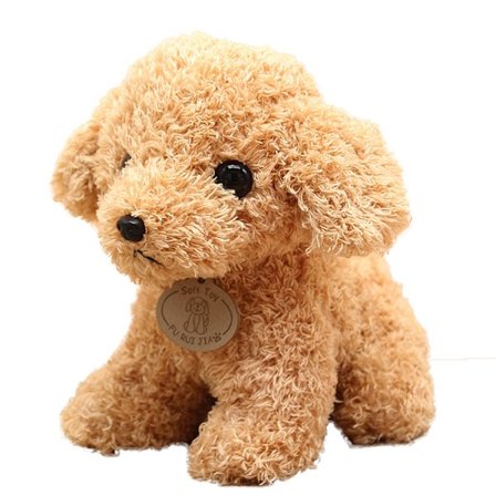 Liten plysj Labradoodle utstoppet valp hund, Teddy hund plysjleke, 6,5
