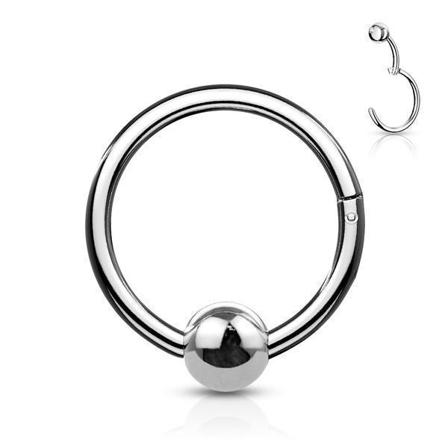 8 mm Segment Ring i IP Pl terad 316L kirurgiskt st l med kula