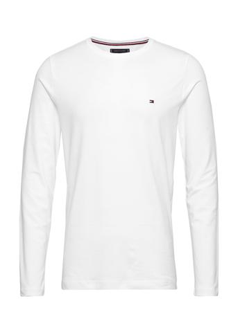 Stretch Slim Fit Lon T-Langærmet Skjorte Hvid Tommy Hilfiger