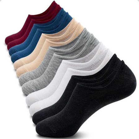 Dam Låga Sockor Halkskydd Platt Båtlinje 6 Par 6 Par Assorterade01 KLB