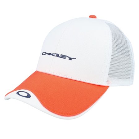 Oakley - Classic Hat White/Neon Orange/Abyss Trucker Trucker White Cap - @ Hatstore