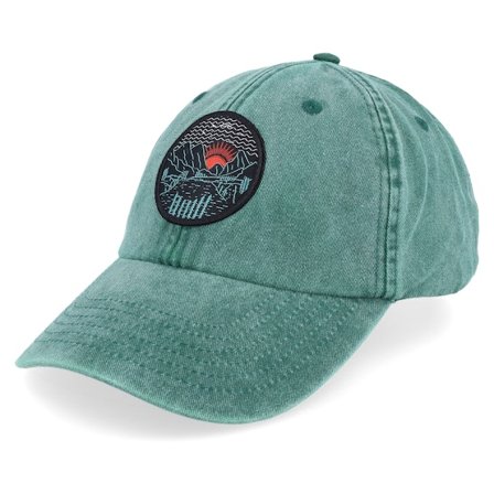 Wild Spirit - Verde unconstructed Cappellino - Mountain Valley Sunset Green Dad Cap @ Hatstore
