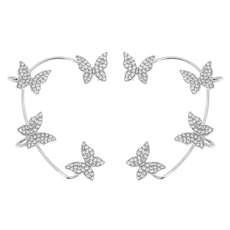 Kostumeøreringe Dekorative Øreringe Valentinsdag Øreclips Piger Elevmanchet Wrap Øreringe Ingen Ørehuller Clips