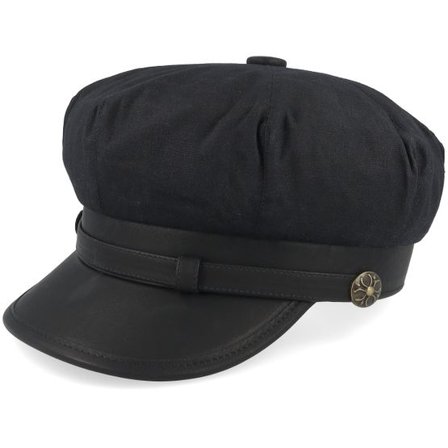 Jaxon & James - Svart vega Keps - Rebel Motorcycle Cap Black Vega Cap @ Hatstore
