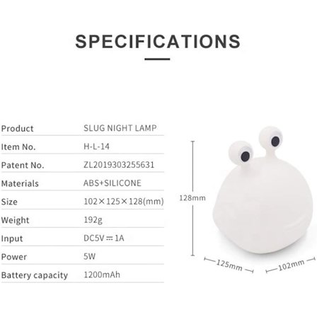 Nattlamper for barn til hjemmet, USB-oppladbare lamper, ABS + PC Nattbordslampe for amming, berøringskontrolltimer