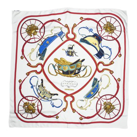 Hermès Vintage, Pre-owned Scarf Wit, Dames, Maat:ONE Size