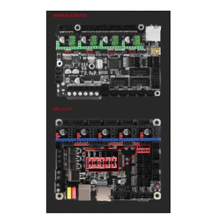 TMC2209 V2 Stepper-moottoriohjain 2.5A Uart Erittäin hiljainen 3D-tulostimille, MKS Gen L, SKR V1.3 & V1.4 -emolevyille