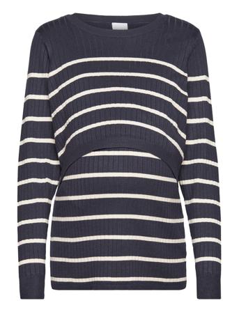 Mlsiv June L/S Knit Top 2F A. Cur Langærmet T-shirt Multi/mønstret Mamalicious