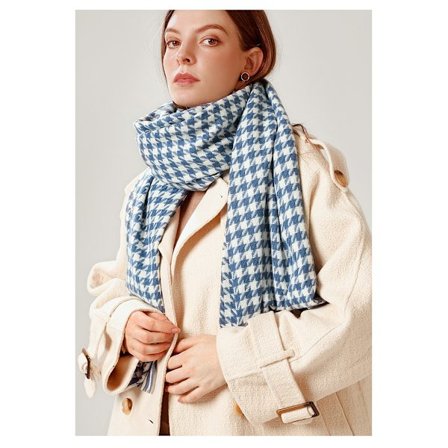 Dames Tartan Skjerf - Damer Vinter Lang Rutete Teppe Skjerf, Så