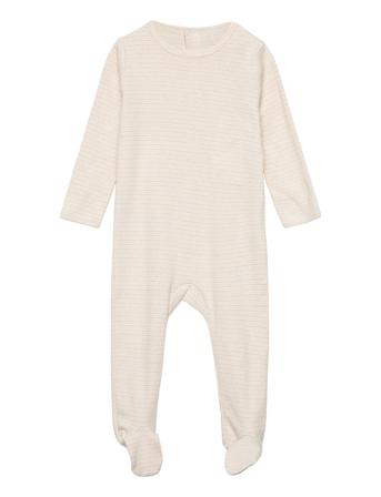 Striped Full Body W. Back Opening Pyjamas Sie Jumpsuit Cream Copenhagen Colors