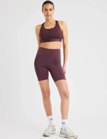 Röhnisch Flattering High Waist Bike Tights - Burgundy - L
