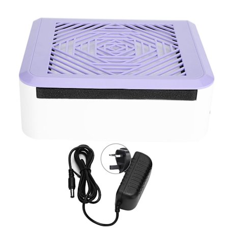 Art Nail Dust Collector Nail Filter Suction Dust Extractor Fan Vacuum Cleaner (Lilla)