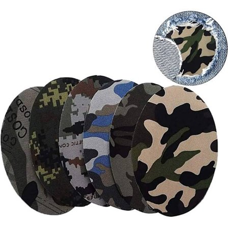 12 stk. mærker, camouflage ovale stof mærker, ovale stof P