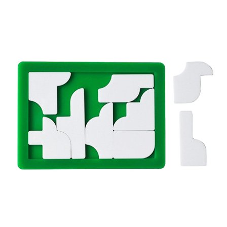 Uregelmessig formet flypuslespill i gjennomsiktig akryl med høy vanskelighetsgrad