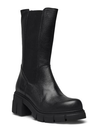 Biadezzie Long Chelsea Boot Black Bianco