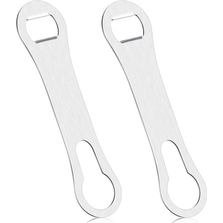 2 stk V-formet flaskeåpner og hellerennerfjernerstang i metall