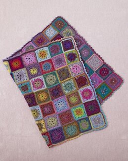 Hekleoppskrift Pledd Multi - Lang Yarns