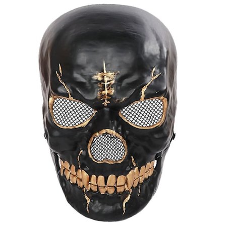 Halloween Moving Mouth Skull Mask Fancy Dress Up Skeleton Cosplay Skräckmask Party Prop
