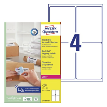 Paketetiketter Avery BlockOut