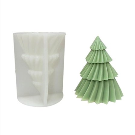 Silikone Juleform, Genanvendelig Silikone Dekorativt Håndværk til DIY Voks Resin, Non-Stick Overflade Let at Rengøre Holdbar (Lysstøbeform)