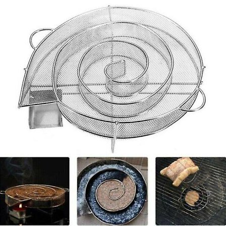 Kolbriketter Utomhus Grill Kol Ram Tillbehör Korg Barbecue Rostfritt Stål Rökt (FMY)