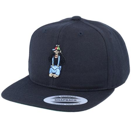 Kiddo Cap - Noir snapback Casquette - Kids Mizaru See Nothing Monkey Black Snapback @ Hatstore