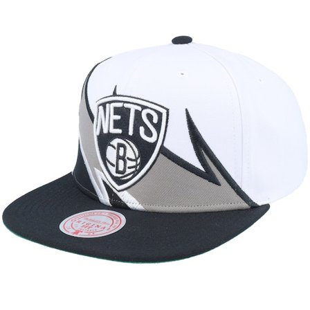 Mitchell & Ness - White snapback Gorra - Brooklyn Nets Waverunner White/Black Snapback @ Hatstore