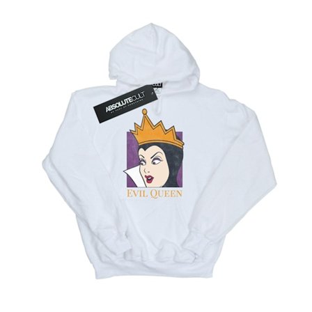 Disney Dam/Kvinnor Evil Queen Cropped Head Hoodie L Vit