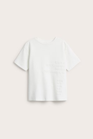 Kappahl | Oversized t-shirt i interlock | Offwhite