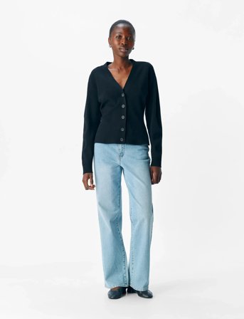 Object Objreynard Ls Sli Cardigan Noos - Black - S